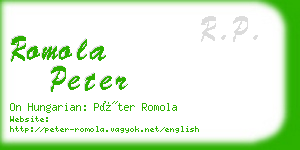 romola peter business card